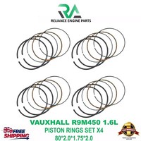 Vauxhall Opel R9M DCI 1.6 TYP R9M450 Kolbenringe STD 4 Zylinder Vertex
