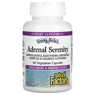 Natural Factors Stress-Relax Adrenal Serenity, 60 Vegetarian