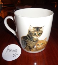 Francien Fine Bone China Mug A TABBY AND A GINGER KITTEN