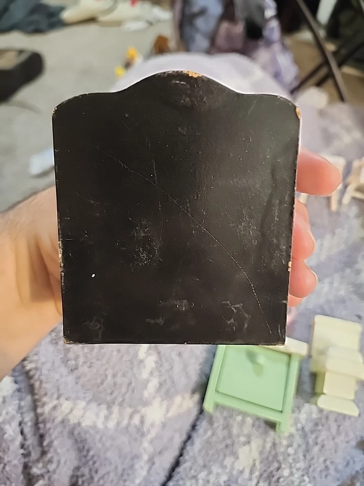 Pottery Barn Niños Madera Casa de Muñecas Baño Muñeca Muebles Inodoro Piano Nevera Foto 3 de 4