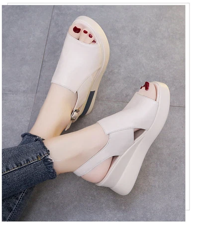 Orthopädische flache Damenschuhe mit Keilabsatz Sommer Freizeit Strand - Bild 14 von 18