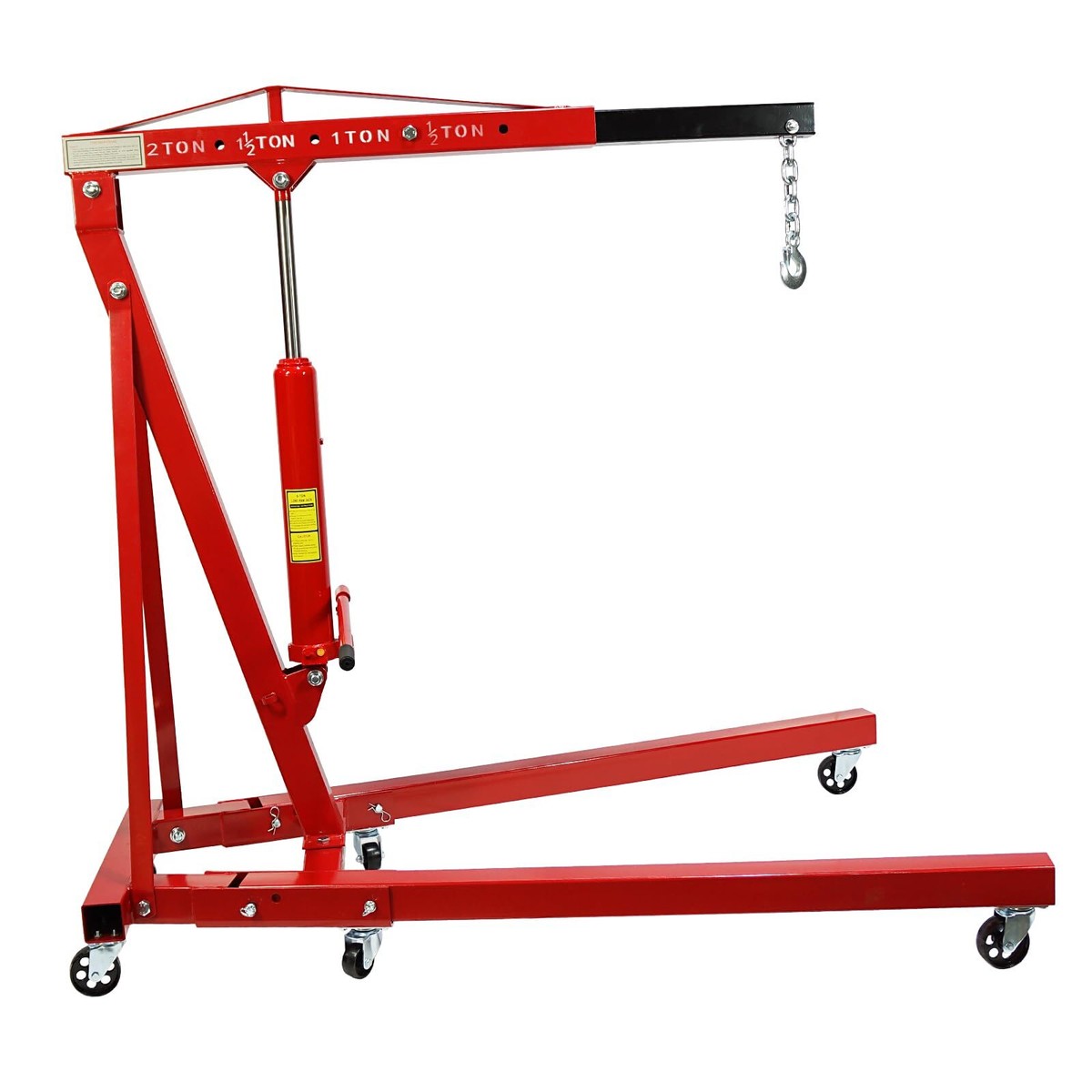 Engine Hoist, 1 Ton/2 Ton Folding Cherry Picker Shop Crane