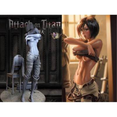 1/24 1/12 Mikasa Ackerman Sexy 3D Printing Unassembled Figure Model Garage Kits