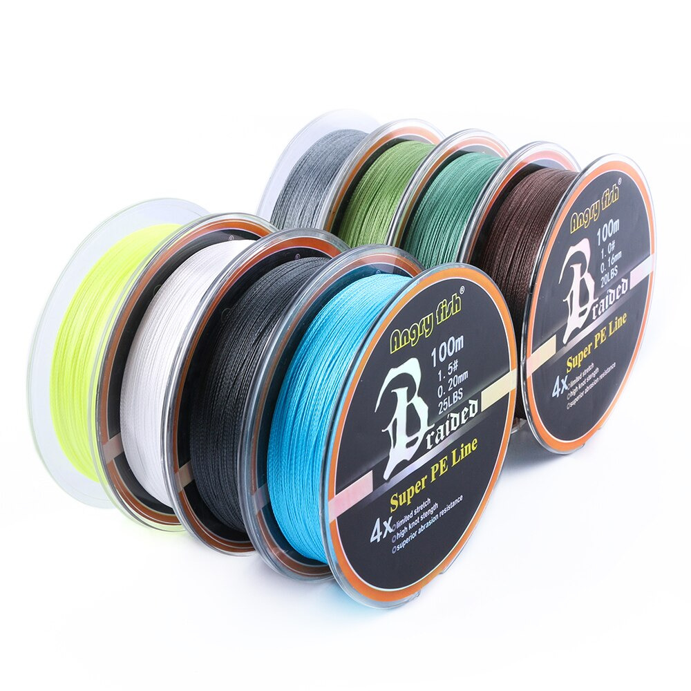 100m 4 Strands Braided Fishing Line 11 Colors Super PE Line Strong