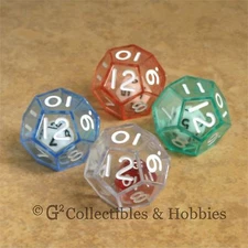 NEW Set of 4 DOUBLE DICE D12 RPG Game Math Twelve Sided