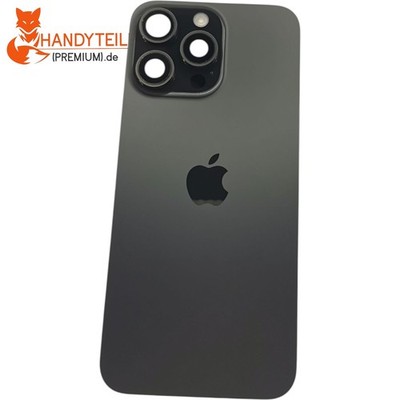 Original iPhone 15 Pro Max Battery Cover Black NFC Flash Removed Grade A