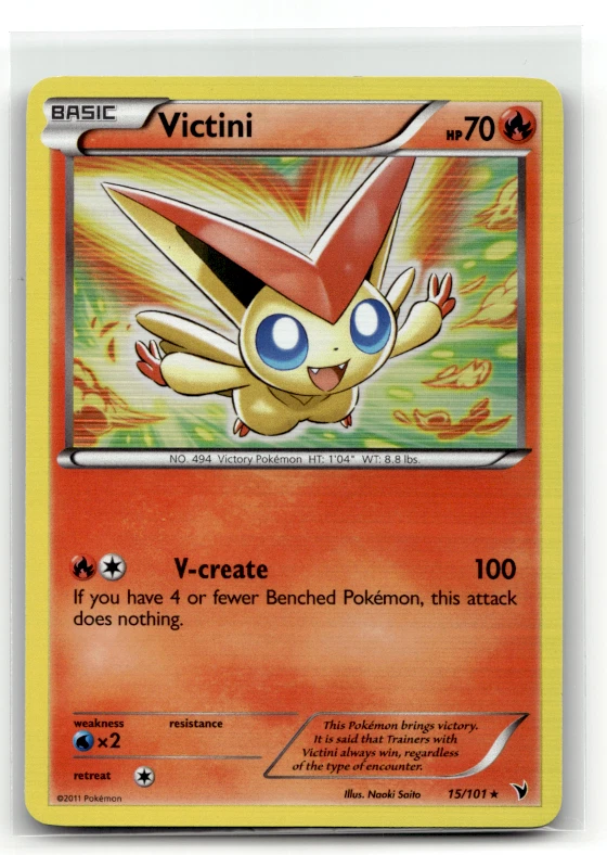 Victini (15) 15/101 Holo Holo Rare Noble Victories LP