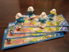 Ü-Ei Figuren 2011 die Schlümpfe 4x Original Ferrero + BPZ L@@k!!!