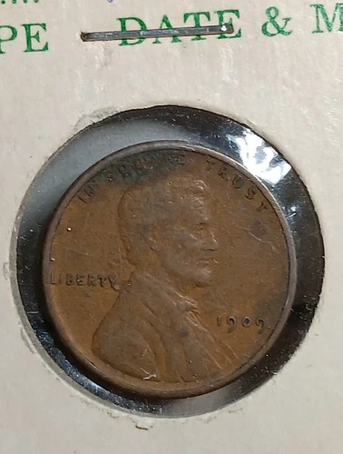 1909 VDB Lincoln Wheat Cent Penny Item A10C5
