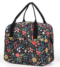 Quilted Lunch Box for Women for Teen Girls Cute Floral Bags for Work School