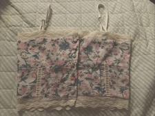 Vintage-Inspired Floral Corset-Style Blouse Cottagecore Lace Top Size S or M