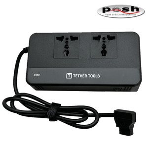Tether Tools ONsite 200W D-Tap to AC Power Supply 220V Dual Outlet Adapter