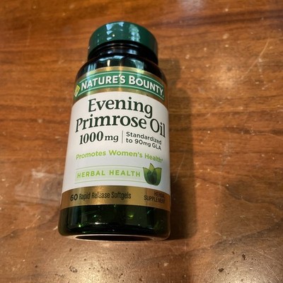 Nature's Bounty Evening Primrose Oil, 1000 mg 60 Rapid Release Softgels