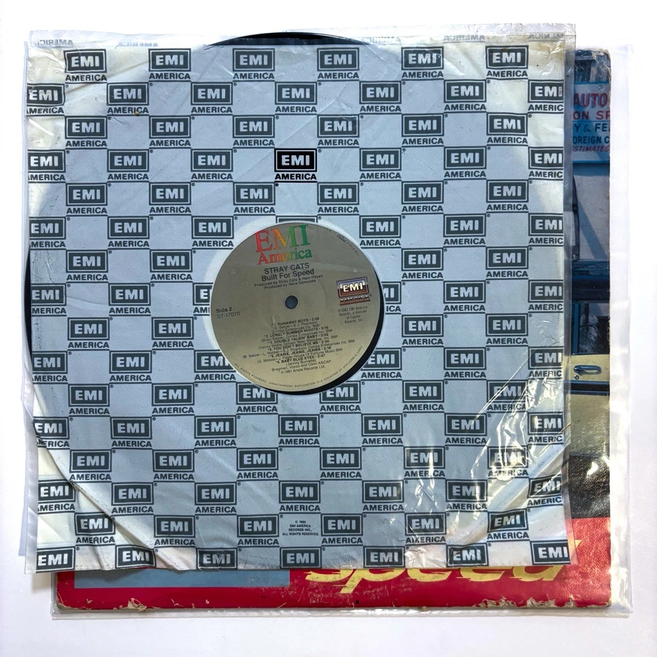 Stray Cats – Built For Speed LP Vinyl Record OG Brian Setzer Rockabilly 1982 VG - Image 3 of 4
