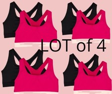 Athletic Works 2 Pack Racerback Sports Bras Size M 32 Pink Black DriWorks Girls