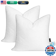 Lewondr 26X26 Inch Pillow Insert Set Of 2 Down And Feather Throw Pillow Inserts