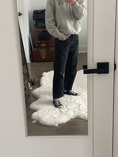 Levi Strauss Barrel Legged Charcoal Jeans Size 26 High Rise - Cropped