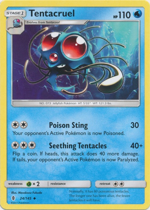 Tentacruel - 24/145 - Uncommon - Lightly Played