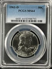 1961-D 50C Franklin Half Dollar  PCGS MS64   83988793