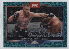 2025 Topps Chrome UFC Teal Lazer Refractor 51/175 Justin Gaethje #138 0b11