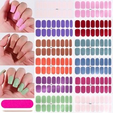 Gel Nail Sticker Full Cover Wraps Waterproof Uv Lamp Semi-Cured3d Foil +