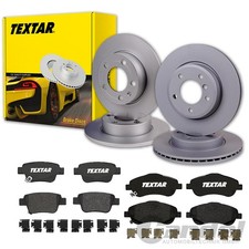 TEXTAR BREMSSCHEIBEN + BELÄGE VORNE + HINTEN passend für TOYOTA AVENSIS T25