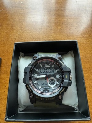 Activa Men s Analog-Digital Quartz WR50M Sport Watch Black/Green Rubber Box