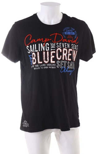 Camp David T-Shirt Baumwolle L schwarz