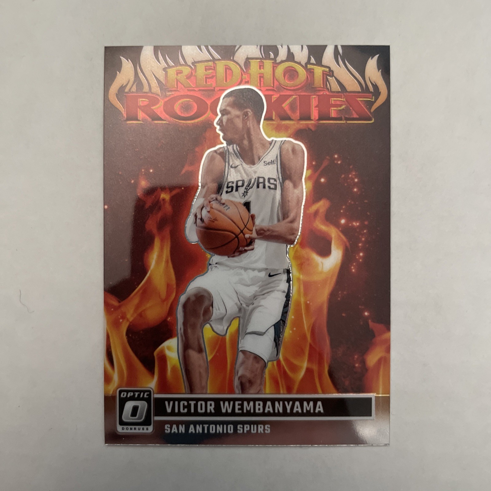 Rookie 2023-24 Panini Donruss Optic Victor Wembanyama Red Hot Rookies RC Spurs 2