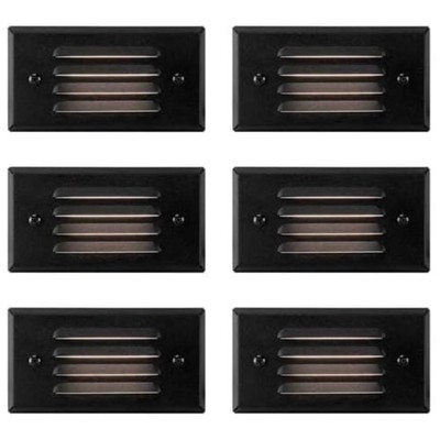 Low Voltage Louvered Yard Step Lights - 6 Pack