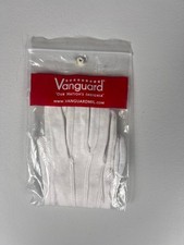 Vanguard White Cotton Dress Gloves Small Military Ceremonial Uniform Gripper