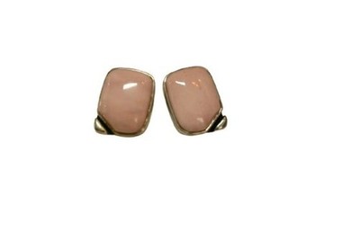 VTG Desert Rose Trading DTR Sterling Silver 925 & Pink Stone Earrings Bohemian