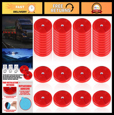 48 Pcs Round Reflectors for Driveway, Fence, Gate, Trailers - Safety Reflectors