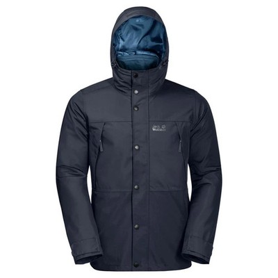 NEW Men's M Jack Wolfskin West Harbour 3-in-1 Waterproof Fleece Hooded Jacket