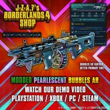 Borderlands 4 MODDED BUBBLES ASSAULT RIFLE PEARLESCENT BL4 GEAR PC-PS-XBOX