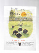 GUINNESS ADVERT. ORIG. "BOWLS" THEME 1947. SEE ALL INFO.NOTE! NOT SIGNED