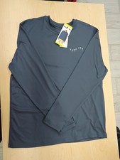 Hang Ten Men's Blue Long Sleeve Sun Tee Shirt UPF 50 Protection Size S