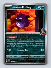 Pokemon Team Rocket's Koffing 125/182 Destined Rivals Common Reverse Holo LP