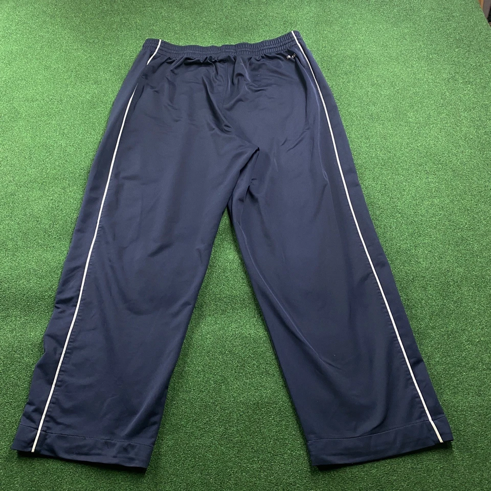 Vintage Nike Track Pants Mens 2XL Navy Blue Y2K Swoosh Baggy Wide Legs Bottoms - Image 3 of 4