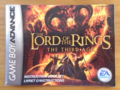 The Lord of The Rings The Third Age Game Boy Advance Manual Only