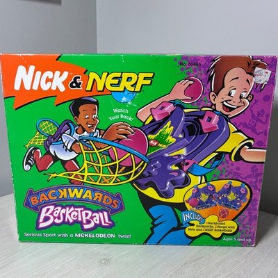 Vintage 1995 Nick x Nerf Backwards Basketball Game Nickelodeon Kenner with Box