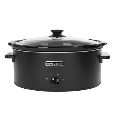 8 Quart Slow Cooker Oval Manual Pot Food Warmer with 3 Cooking Settings, Blac...