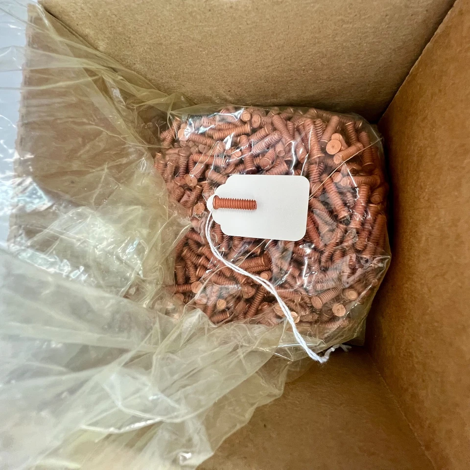 CDF 10-24 X 3/4" MS Welding Studs, Box Of 1,000 MS Copper Plated Mat: Mild Steel - Image 2 of 3