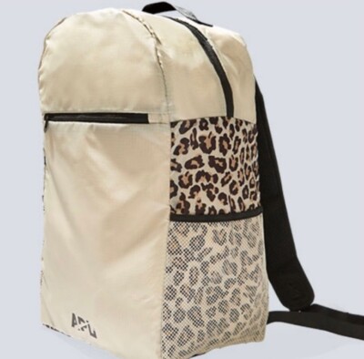 NEW APL Athletic Propulsion Labs Packable Backpack Leopard Beige Black
