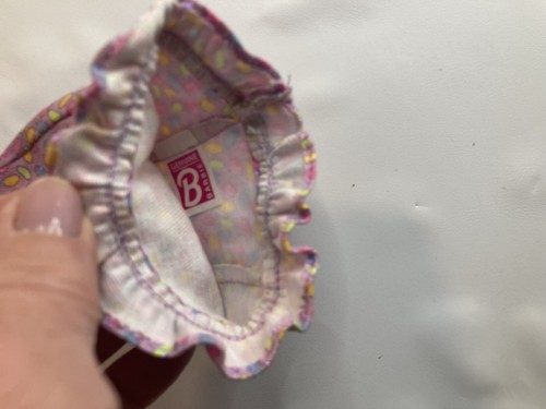 Barbie Pink Label easter Dress Short Halter Ruffle Shoes Lilac Jellybean Print - Picture 2 of 2