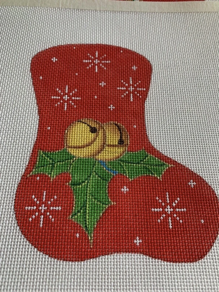 Handpainted Needlepoint Canvas 18ct Autumn Berries Christmas Stocking JWPO#024 - Image 2 of 2
