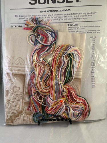 Sunset Stamped Cross Stitch Kit "Victorian Mementos" 11" x 14" NEW - Picture 4 of 4