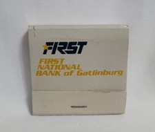 Vintage Matchbook First National Bank Gatlinburg Tennessee Financial Advertising