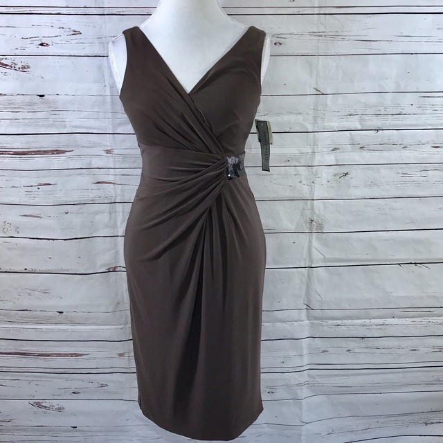 anne klein faux wrap dress