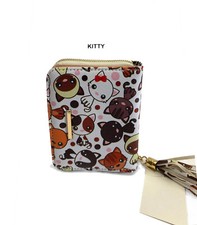 4.5x3.5 Small Cute Kitty Cat Print Bi Fold Polyester Wallet Birthday Gifts